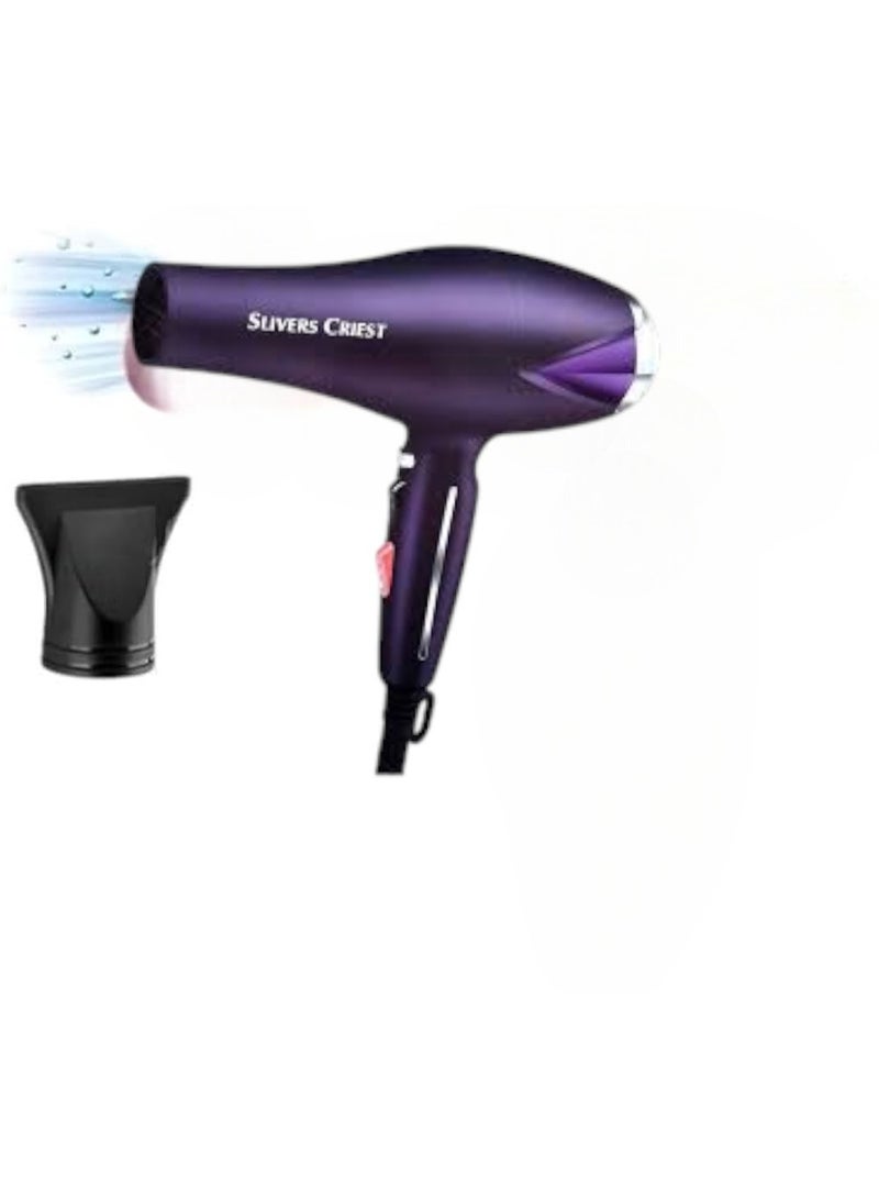 SLIVERS CRIEST Professional Electric   Hair Dryer Hair Dryer SC-999 (5500W) - 220 - 240v | Super Power Strong Wind with Accessories – Purple - Image 3